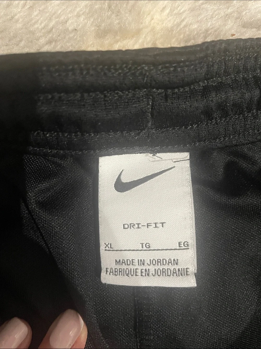 Nike Boy's Black Athletic Shorts with White Swoosh